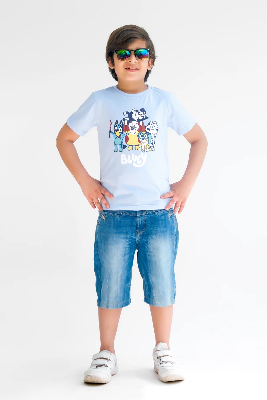 Dogs Life Half Sleeves T-Shirts For Kids - Sky Blue