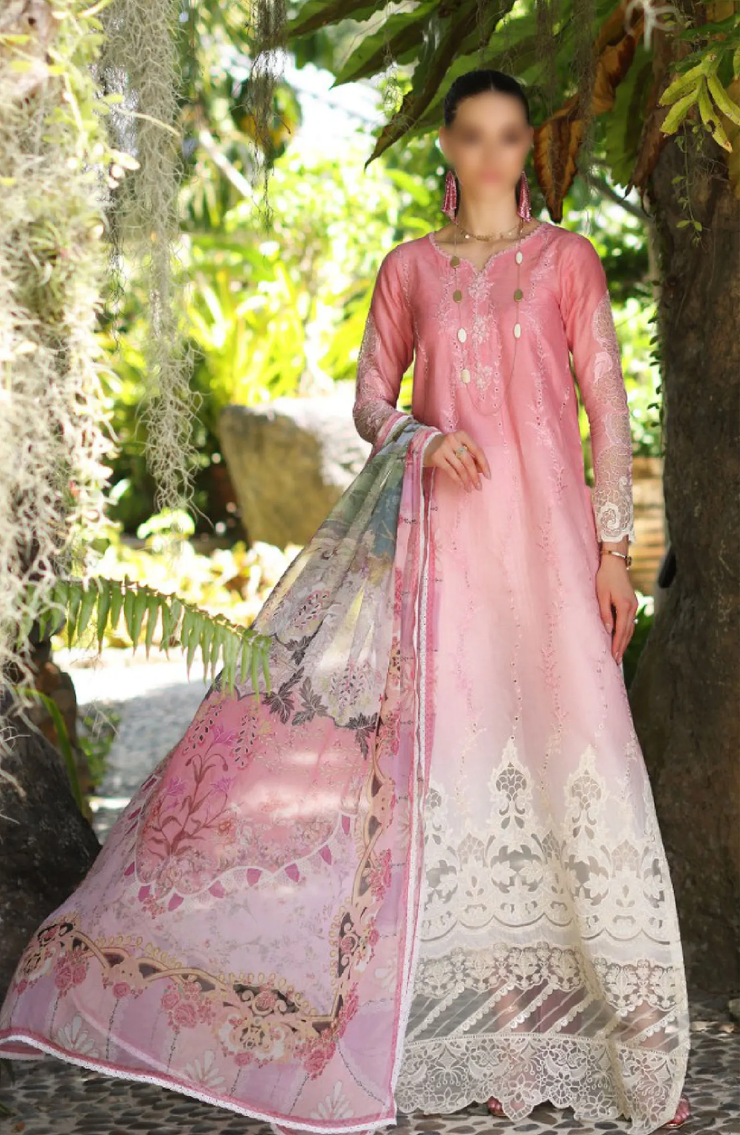 Noor By Saadia Asad Luxury Chikankari Lawn Collection 2024 - D 01 A