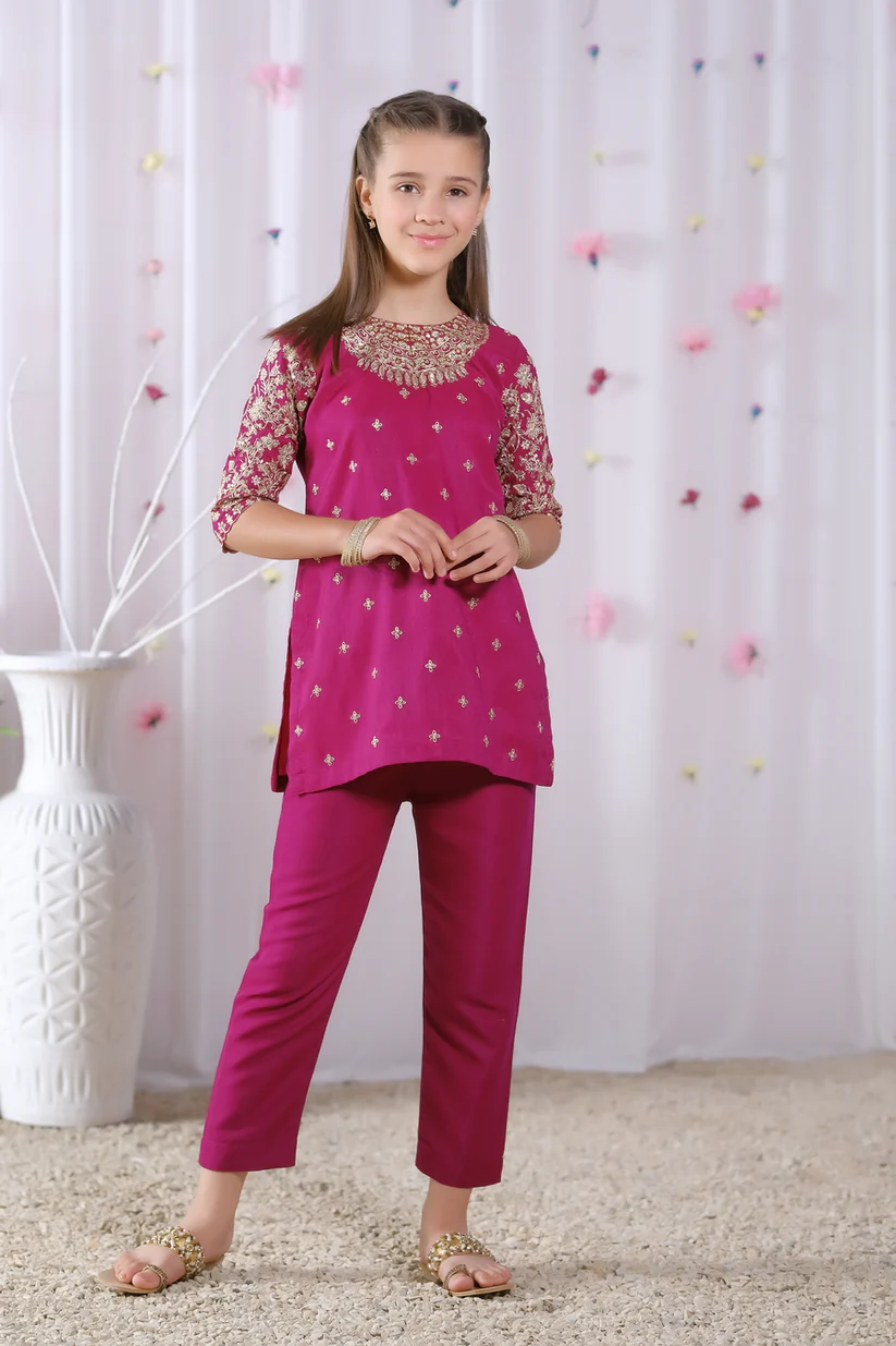 Kids Festive Collection 2024 - Gulaab 2pcs - Embroidered