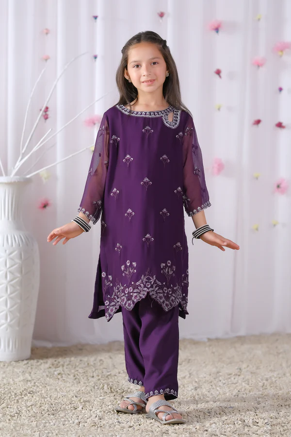 Kids Festive Collection 2024 - Layla 2pcs - Embroidered