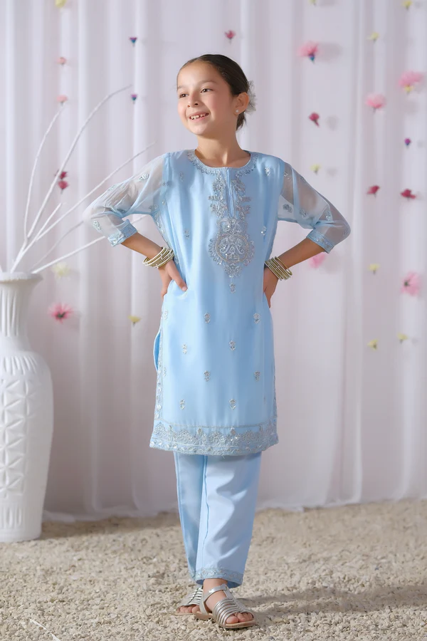 Kids Festive Collection 2024 - Urooj 2pcs - Embroidered