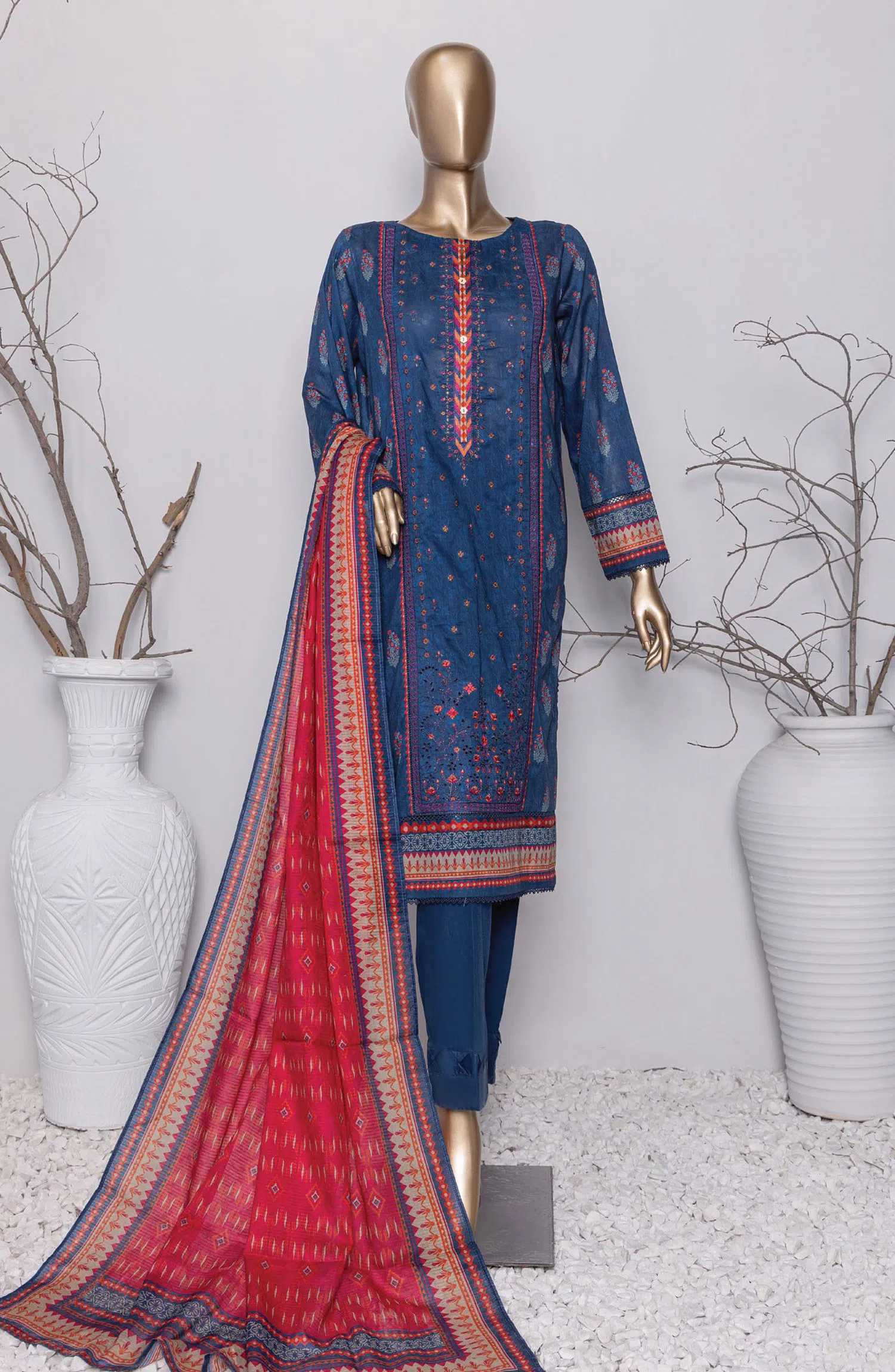 HZ Asasa Digital Embroidered Lawn Collection 2024 - AEL 41