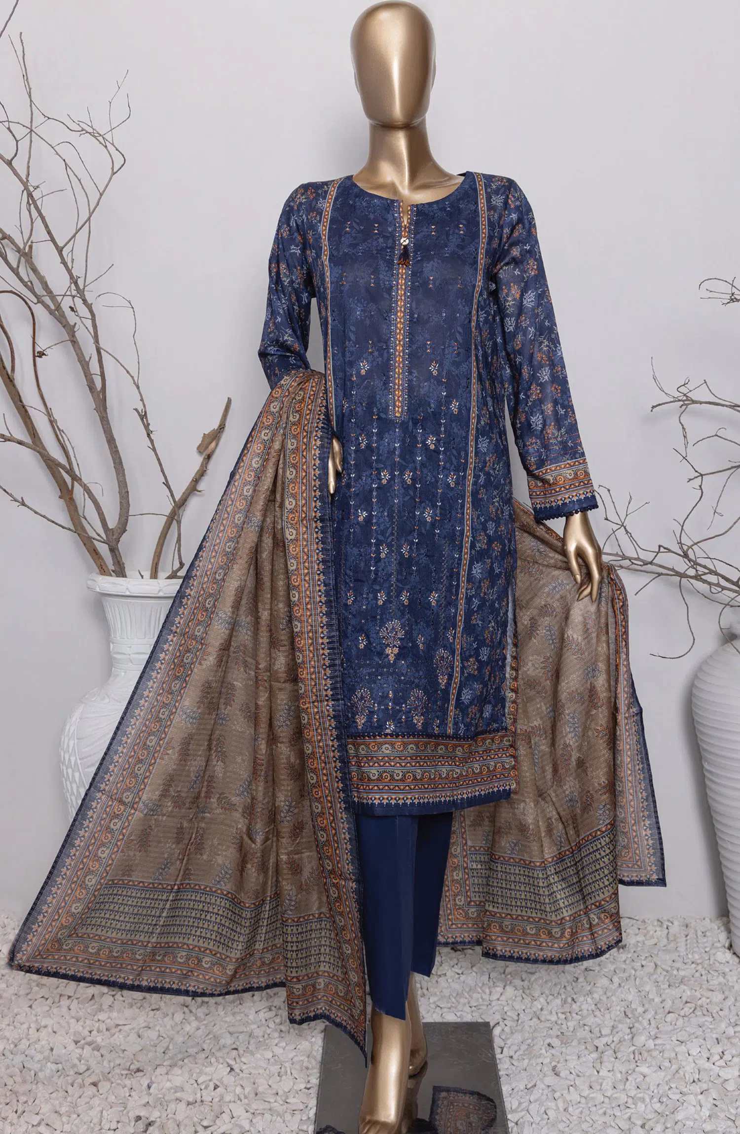 HZ Asasa Digital Embroidered Lawn Collection 2024 - AEL 63