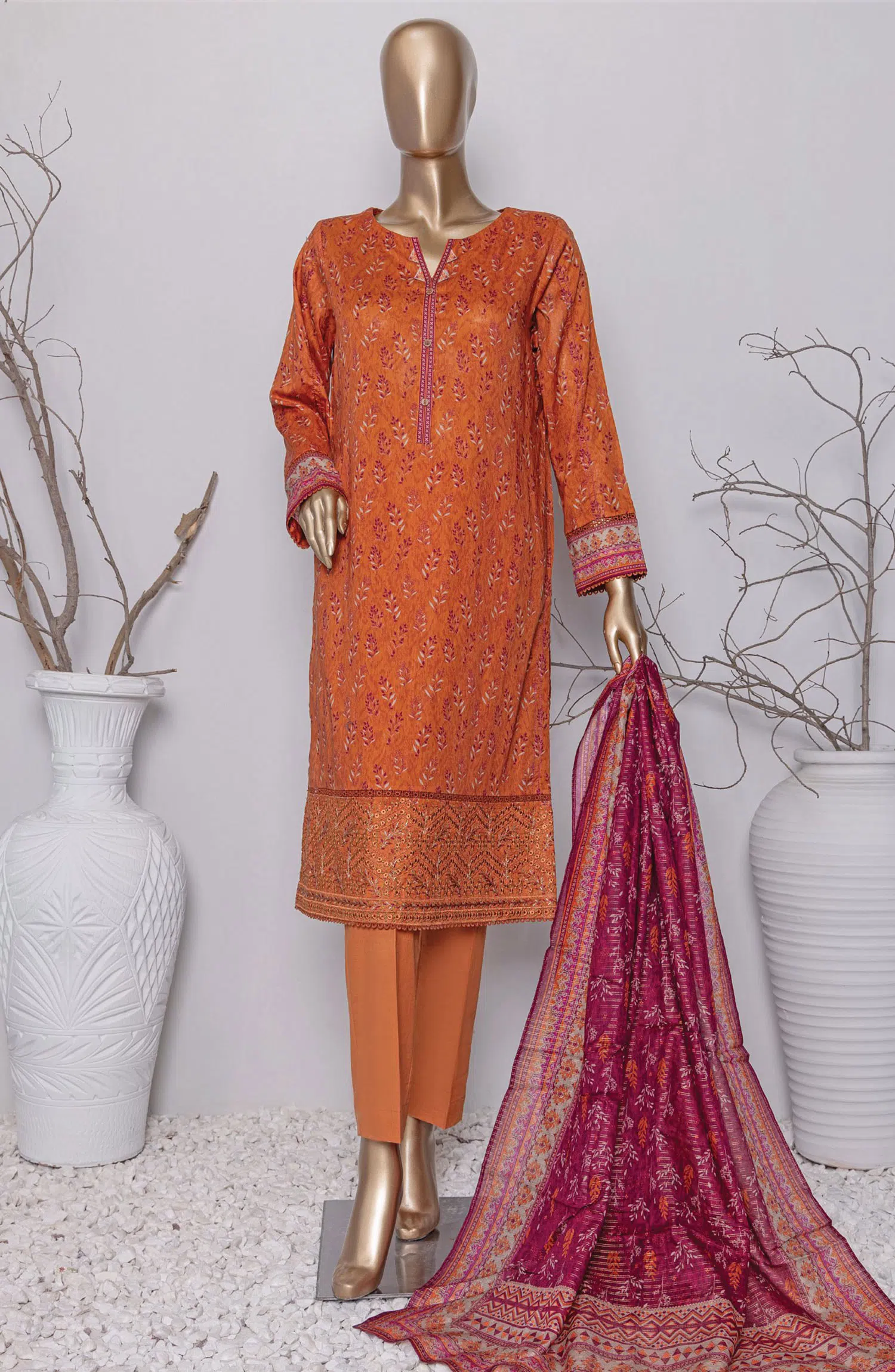 HZ Asasa Digital Embroidered Lawn Collection 2024 - AEL 67