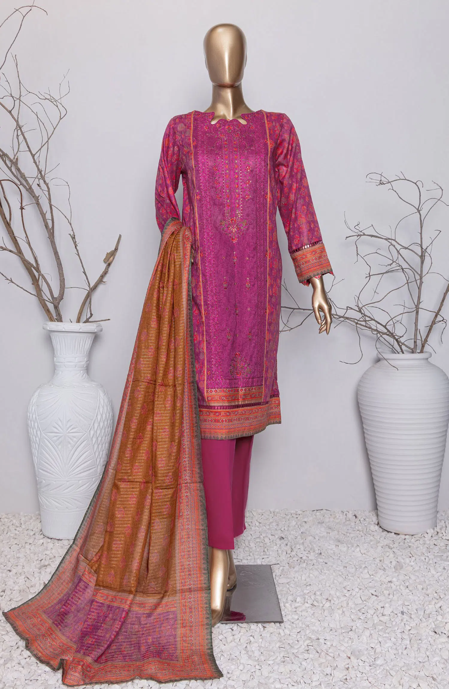 HZ Asasa Digital Embroidered Lawn Collection 2024 - AEL 71