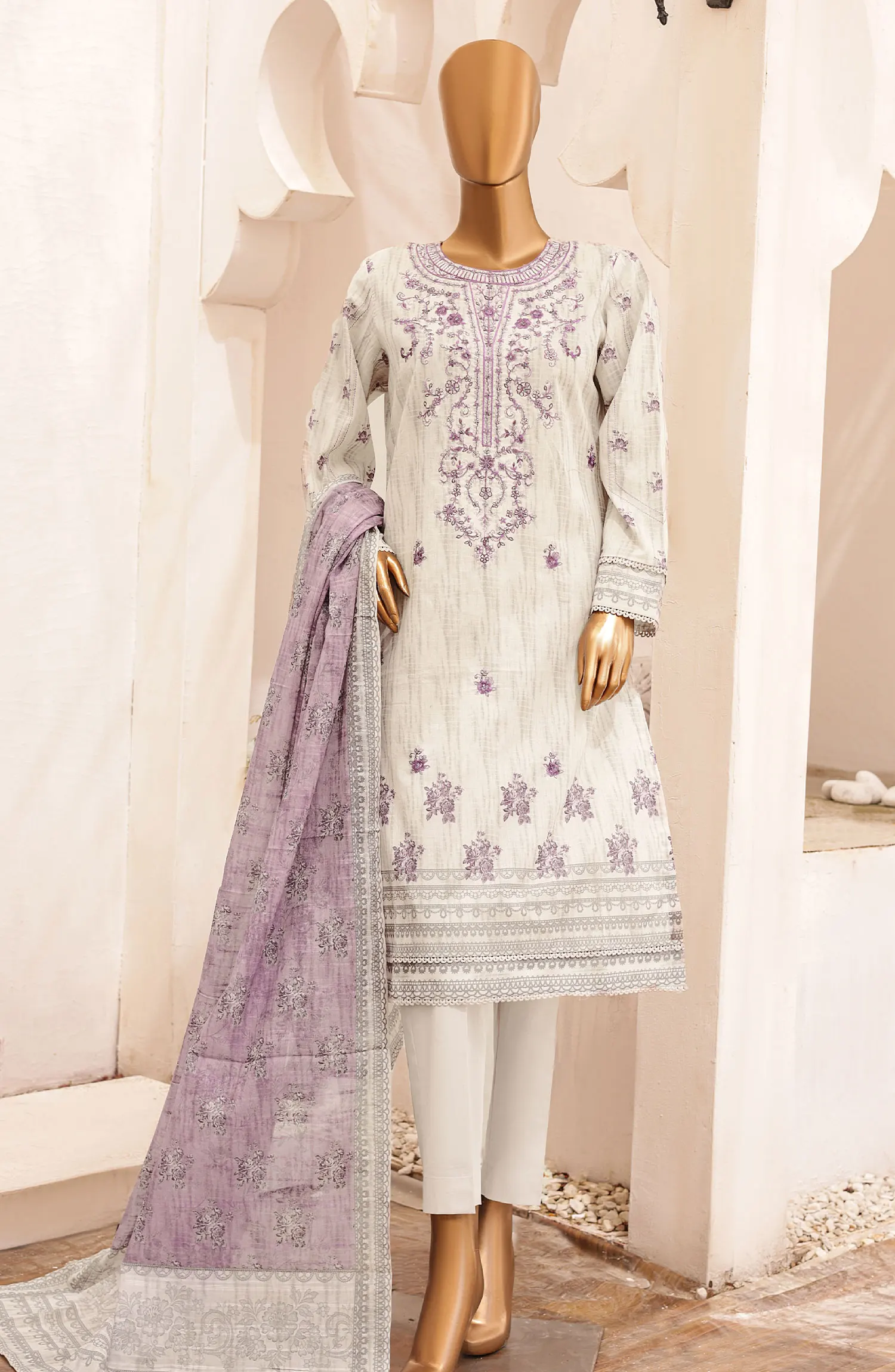 HZ Asasa Digital Printed and Embroidered Lawn Collection 2024 - AEL 11