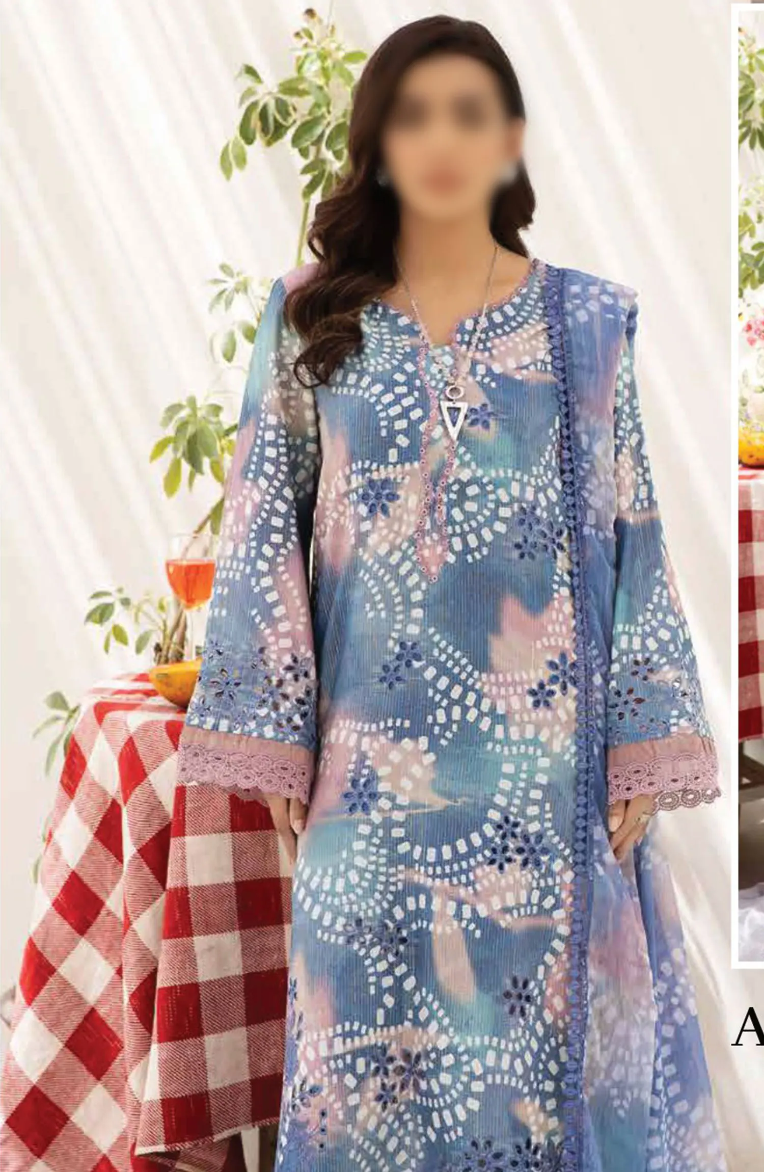 Afreen Embroidered Chikankari Lawn Collection 2024 - AF - 101