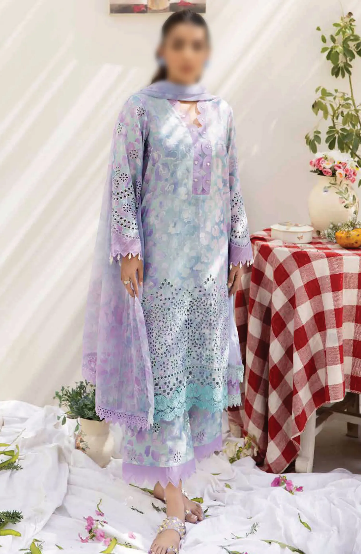 Afreen Embroidered Chikankari Lawn Collection 2024 - AF - 104