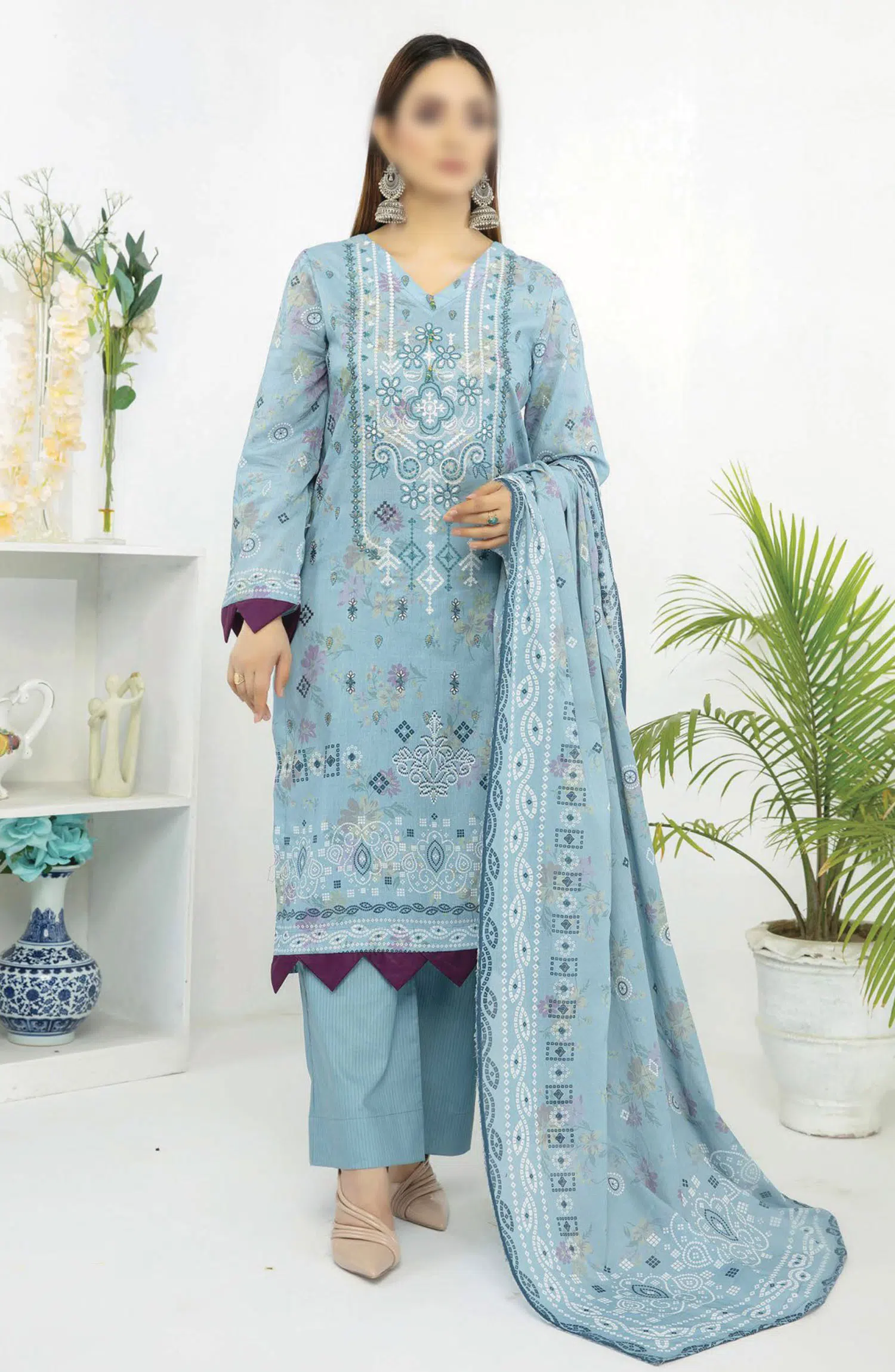Abisha Printed and Embroidered Lawn Collection Vol 39 - ART 03
