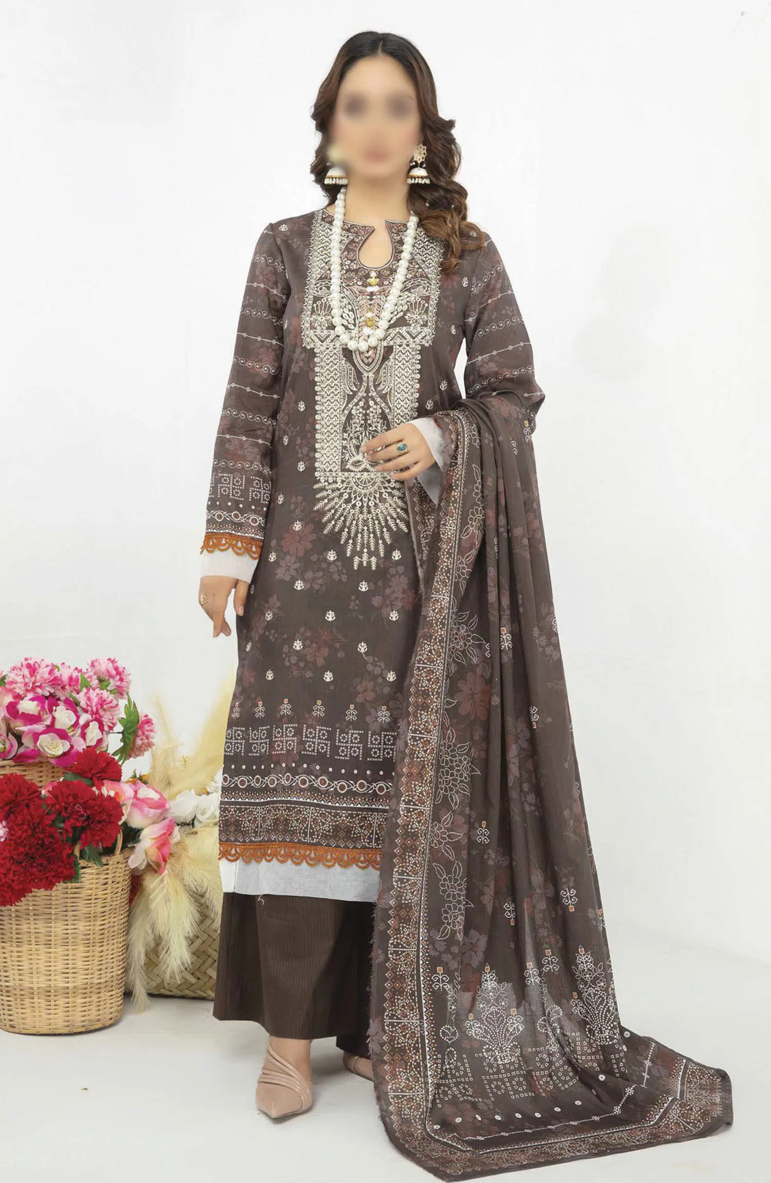 Abisha Printed and Embroidered Lawn Collection Vol 39 - ART 07