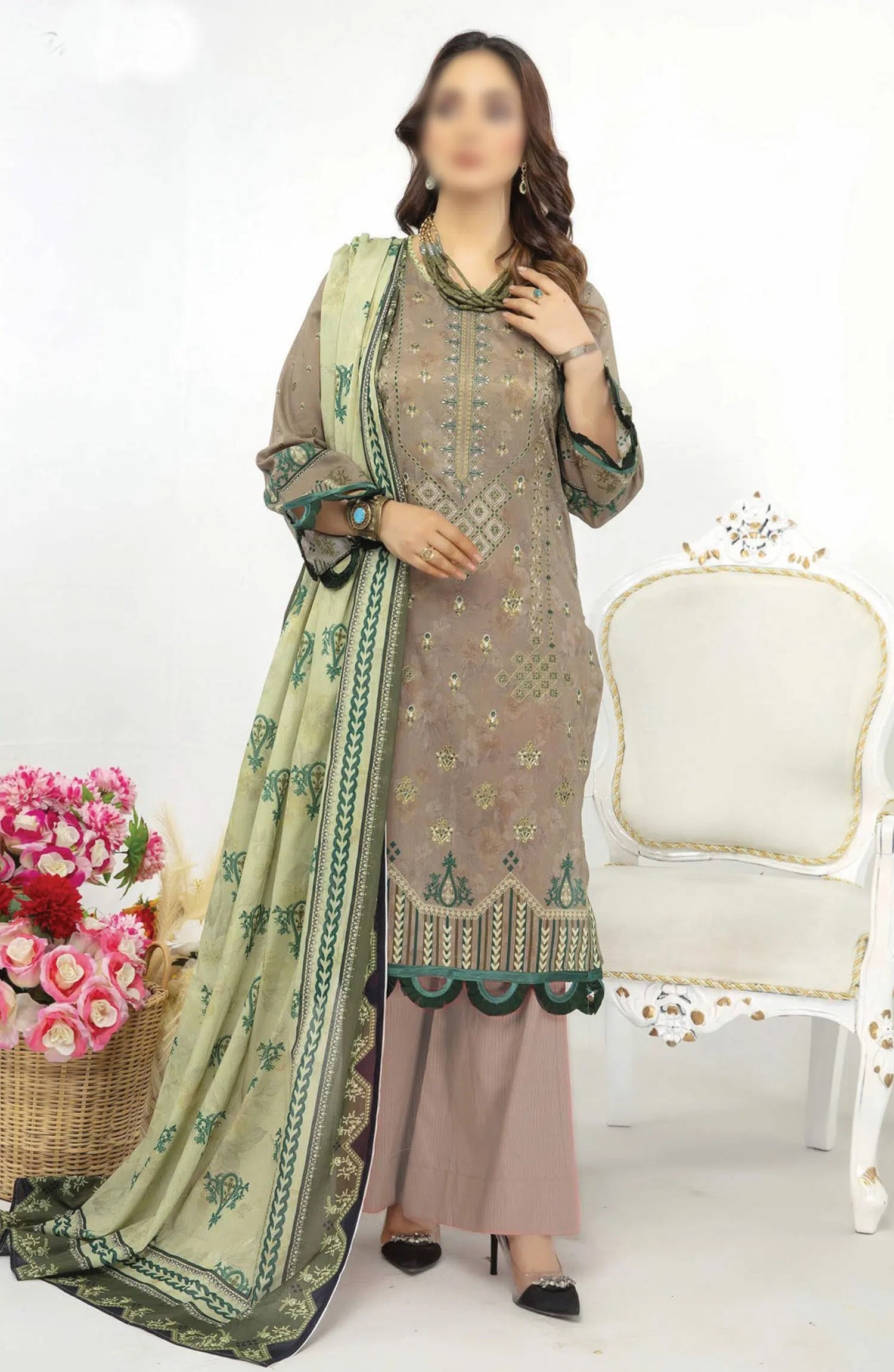 Abisha Printed and Embroidered Lawn Collection Vol 39 - ART 09