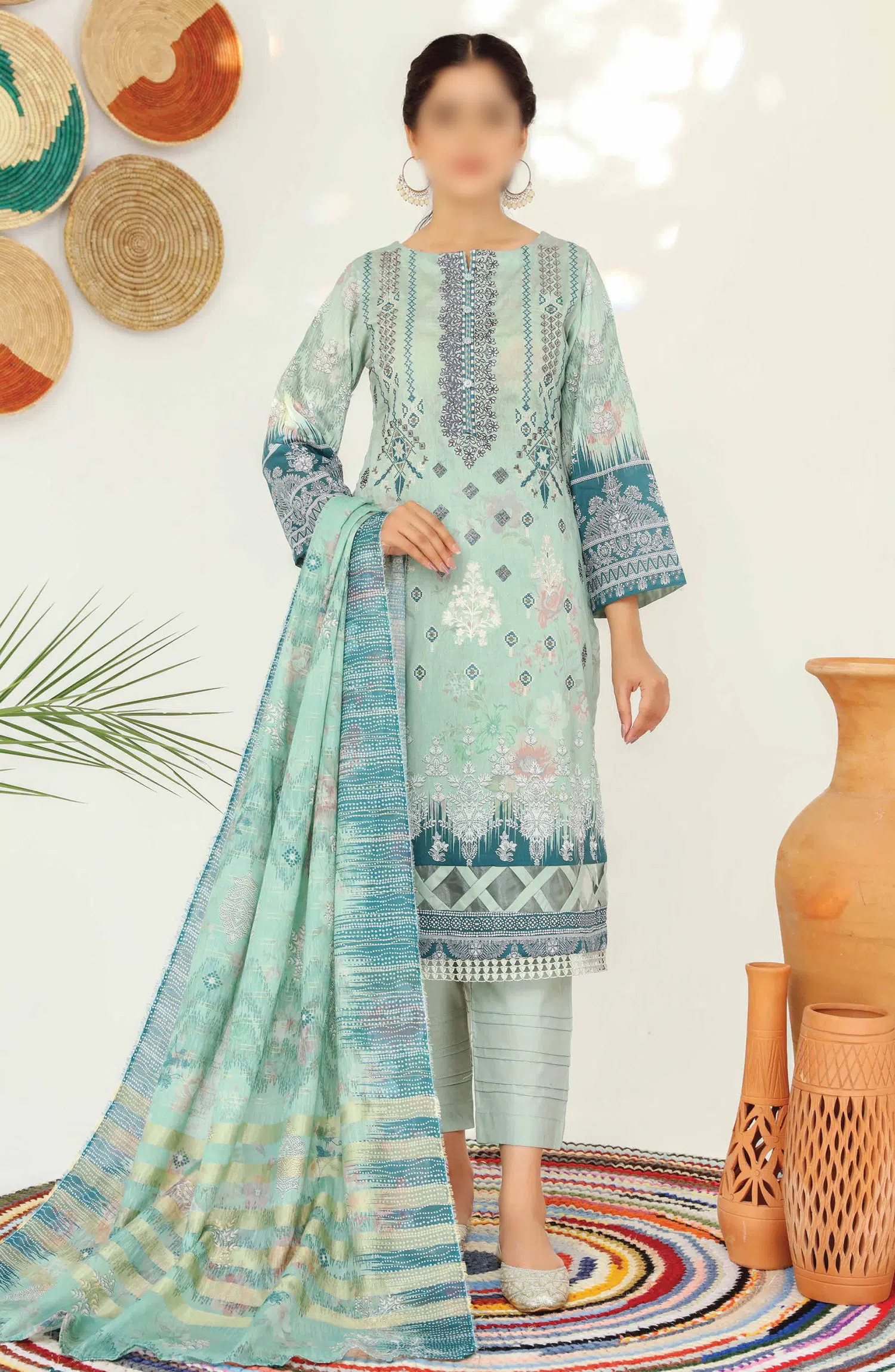 Abisha Dil E Momin Printed and Embroidered Lawn Collection Vol 50 - ART 08