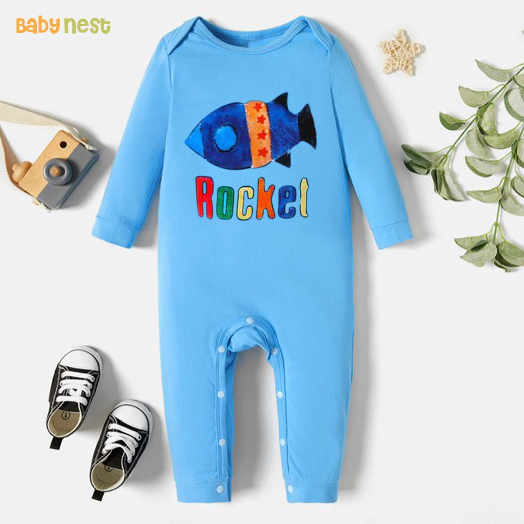 Baby Jumpsuit – Fish Rocker – L. Blue