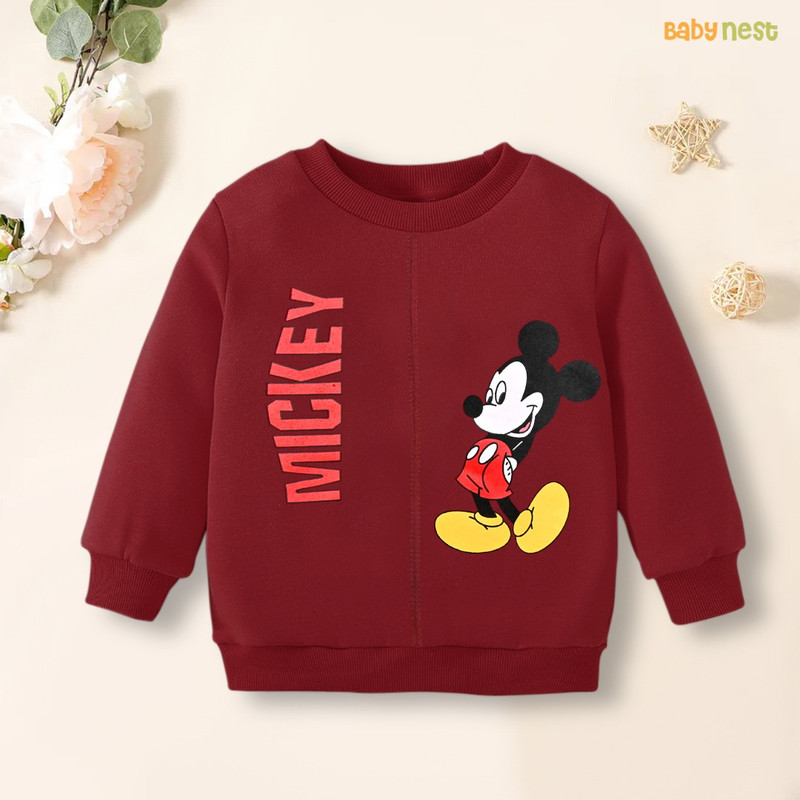 Mickey Mouse Character Printed Full Sleeve Sweatshirt for Kids