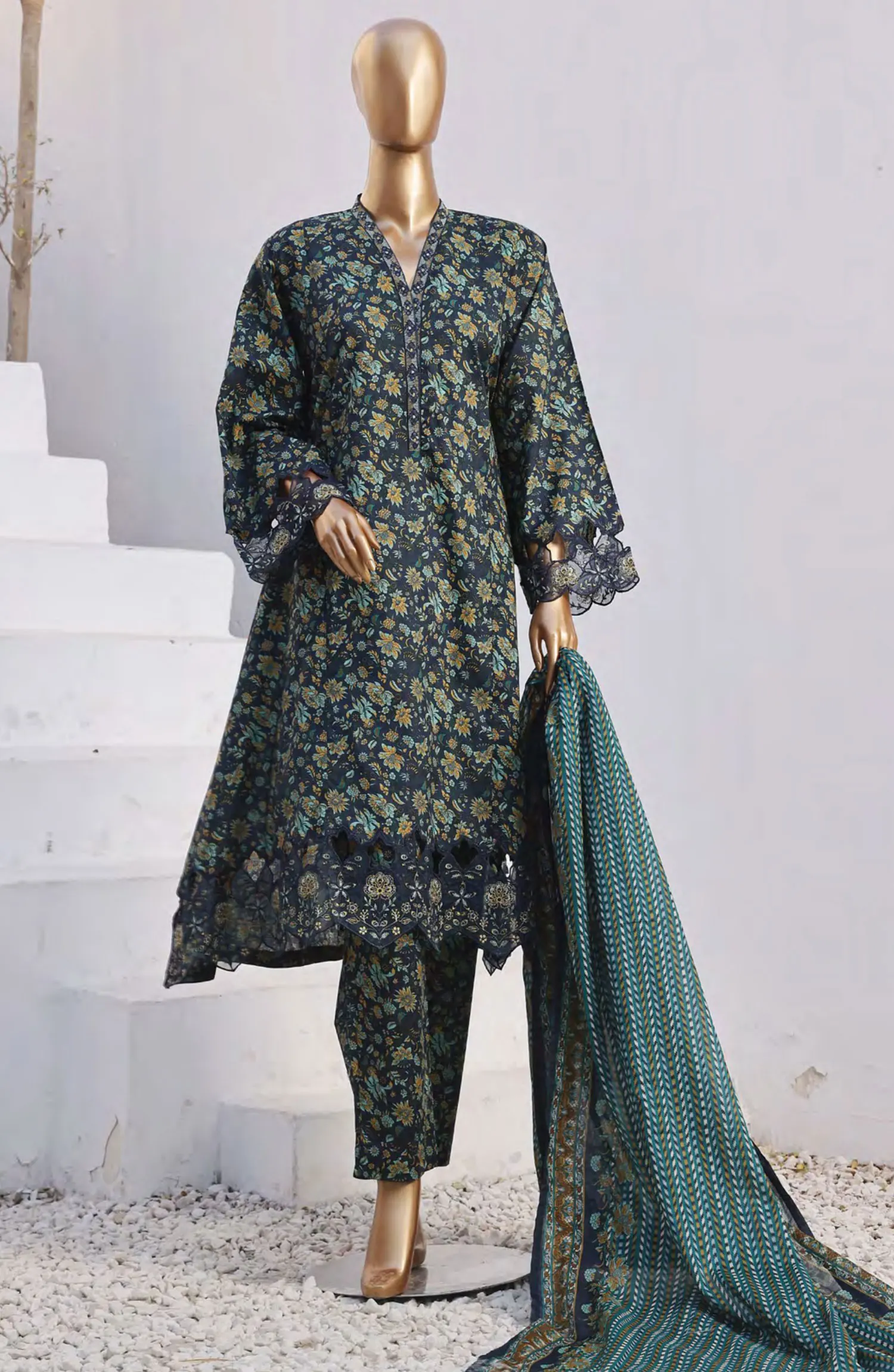 Bin Saeed Lawn Embroidered Frock Collection 2024 - BSELSC 02
