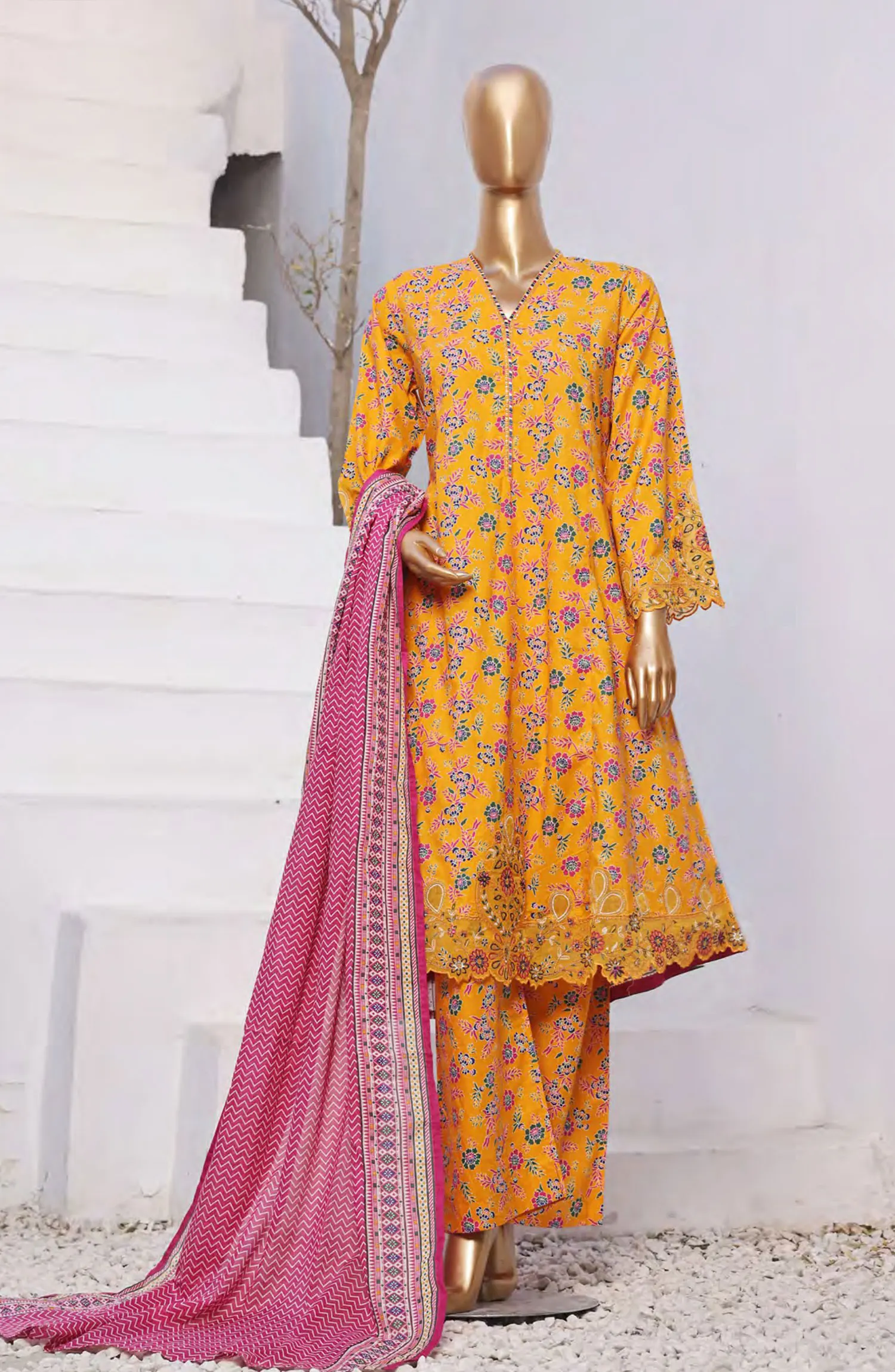 Bin Saeed Lawn Embroidered Frock Collection 2024 - BSELSC 05