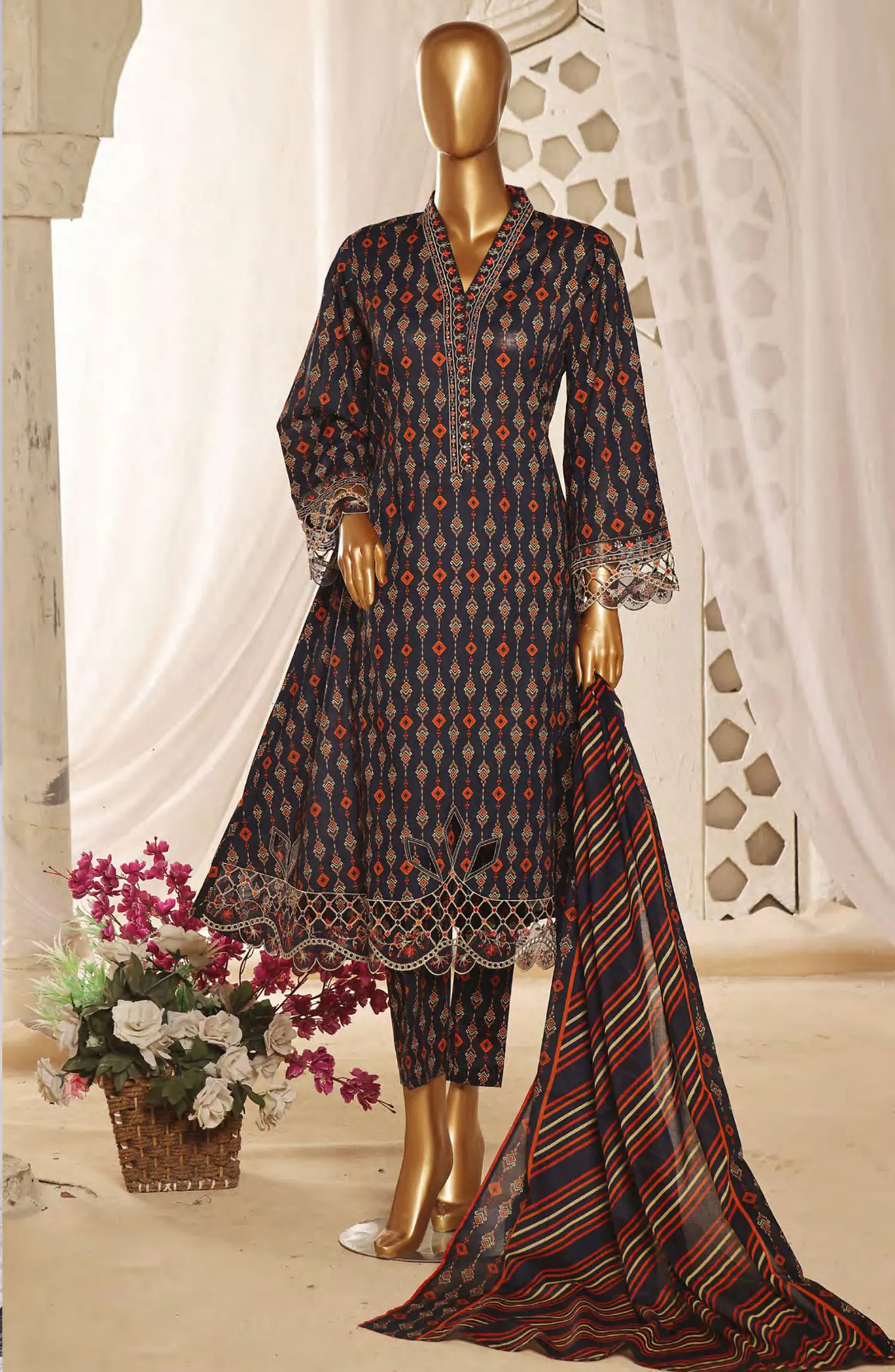 Bin Saeed Lawn Embroidered Frock Collection 2024 - BSELSC 08