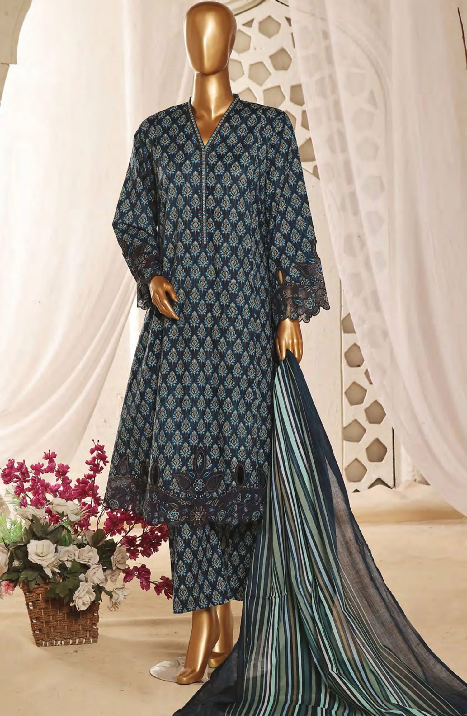 Bin Saeed Lawn Embroidered Frock Collection 2024 - BSELSC 10