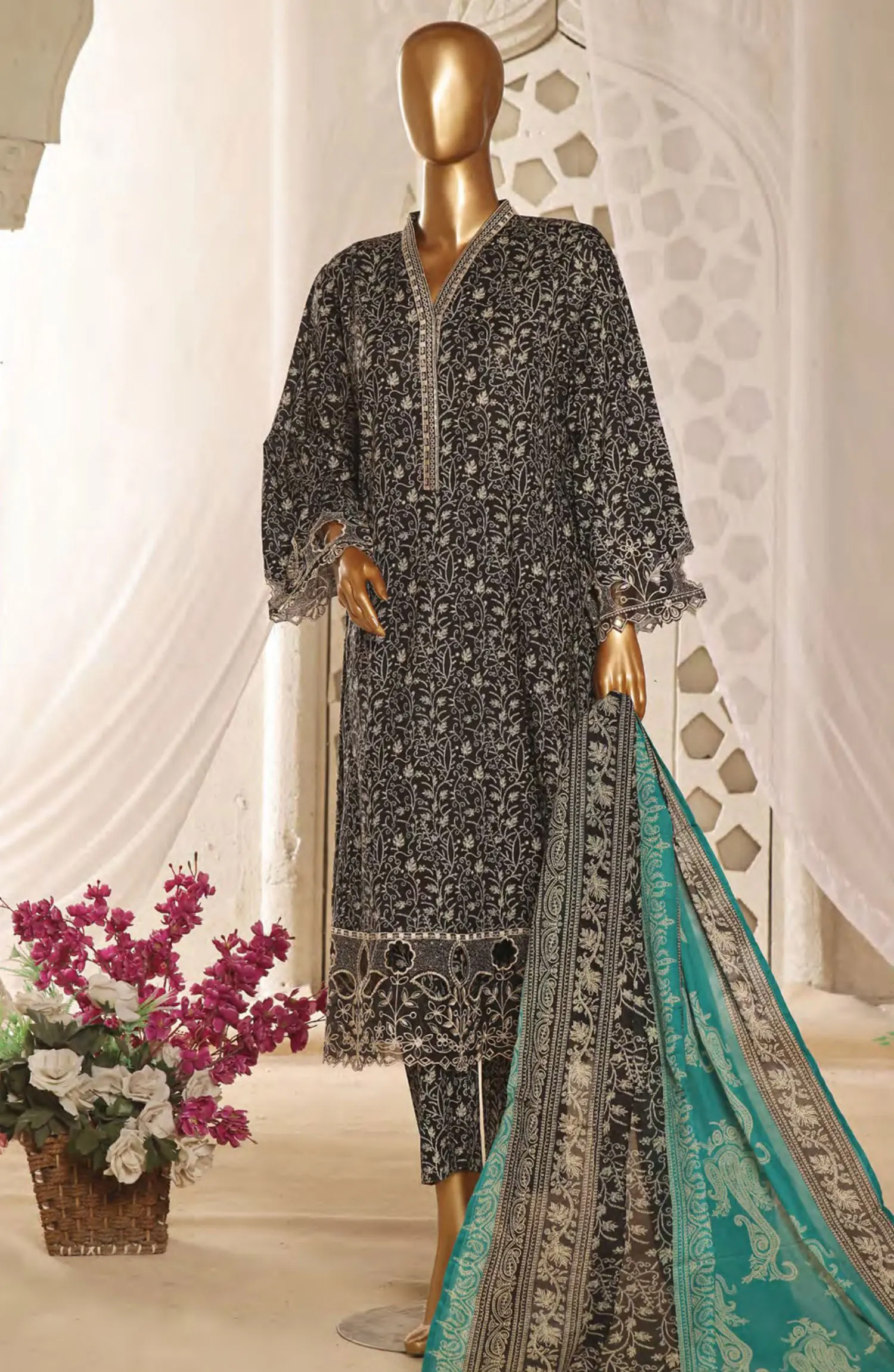 Bin Saeed Lawn Embroidered Frock Collection 2024 - BSELSC 12