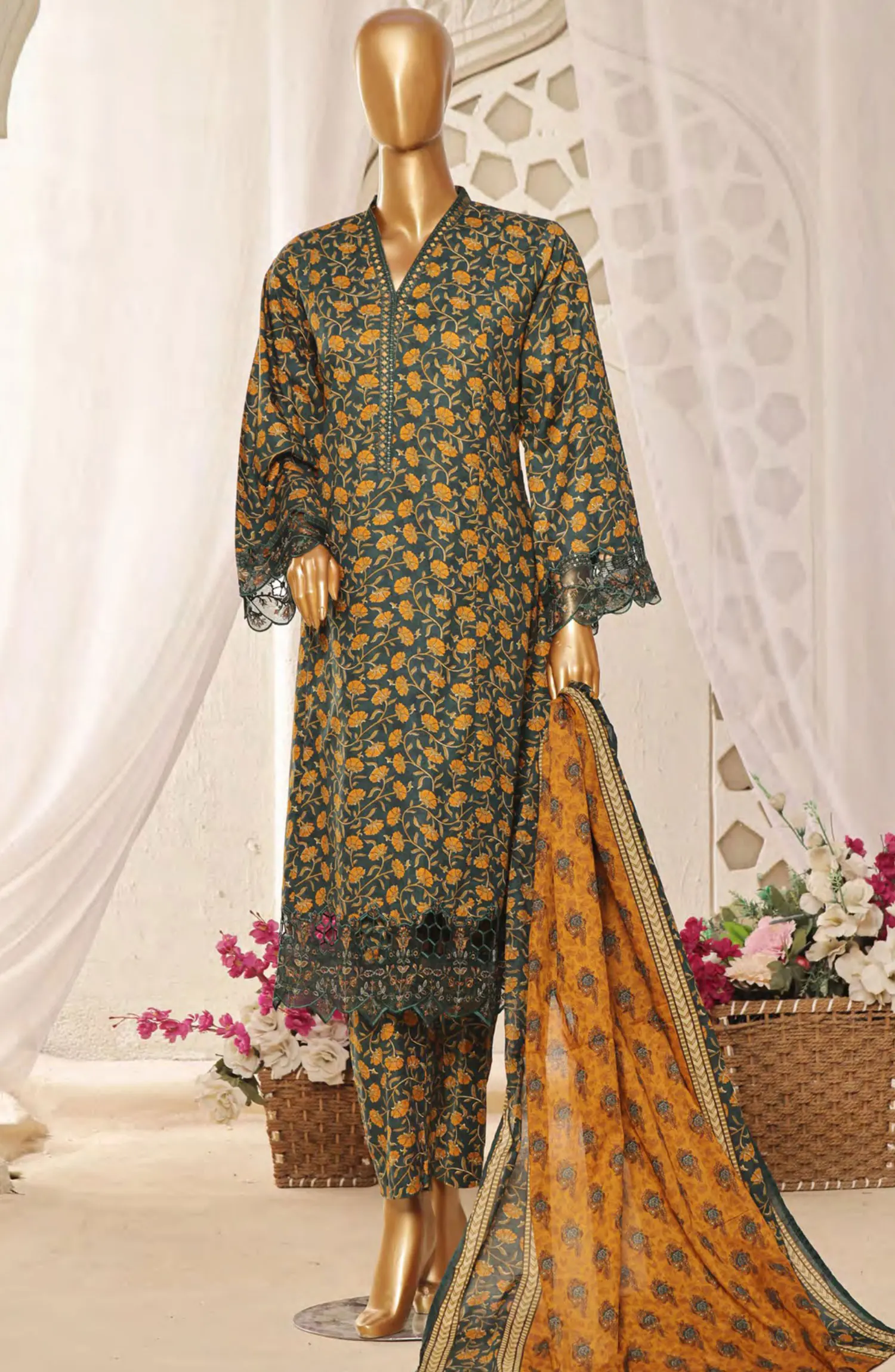 Bin Saeed Lawn Embroidered Frock Collection 2024 - BSELSC 17