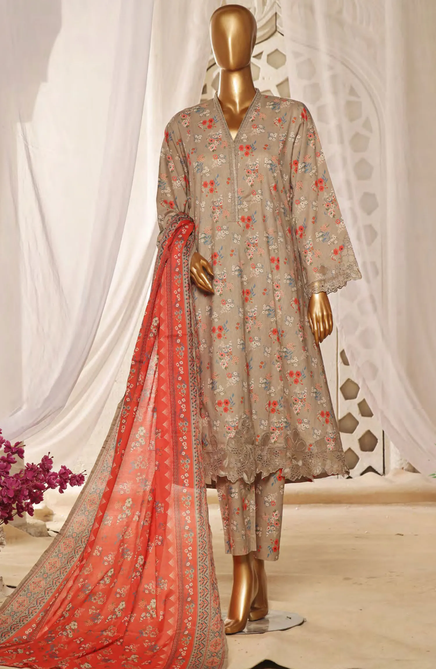 Bin Saeed Lawn Embroidered Frock Collection 2024 - BSELSC 18