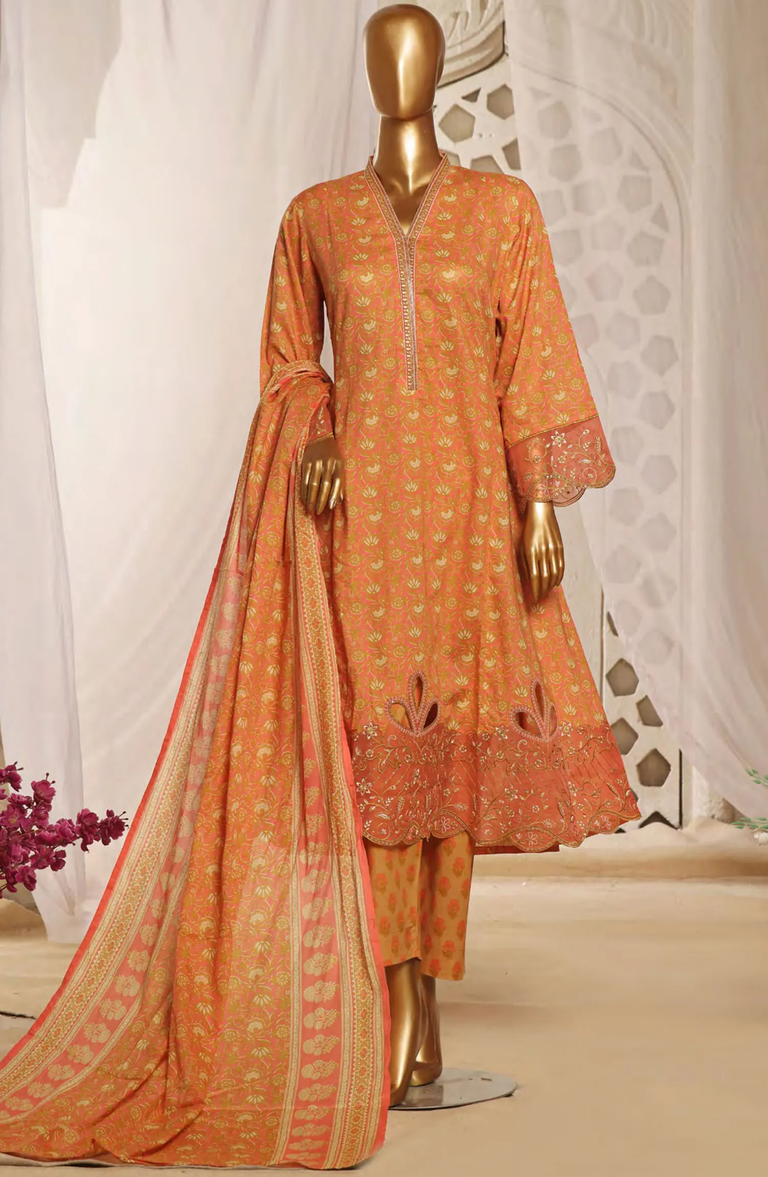 Bin Saeed Lawn Embroidered Frock Collection 2024 - BSELSC 20