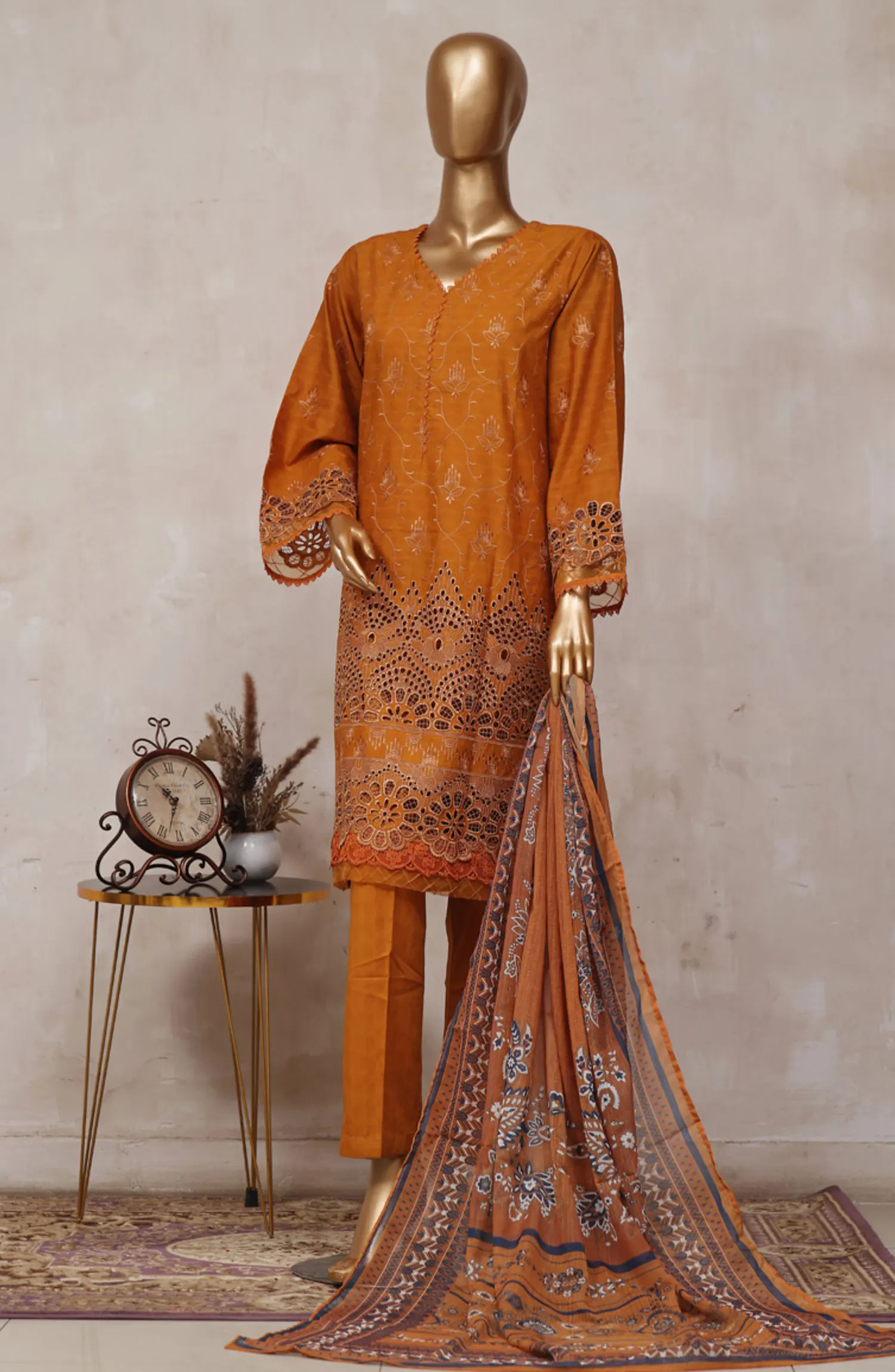 Bin Saeed Festive Embroidered Lawn Collection - BSFELC 04