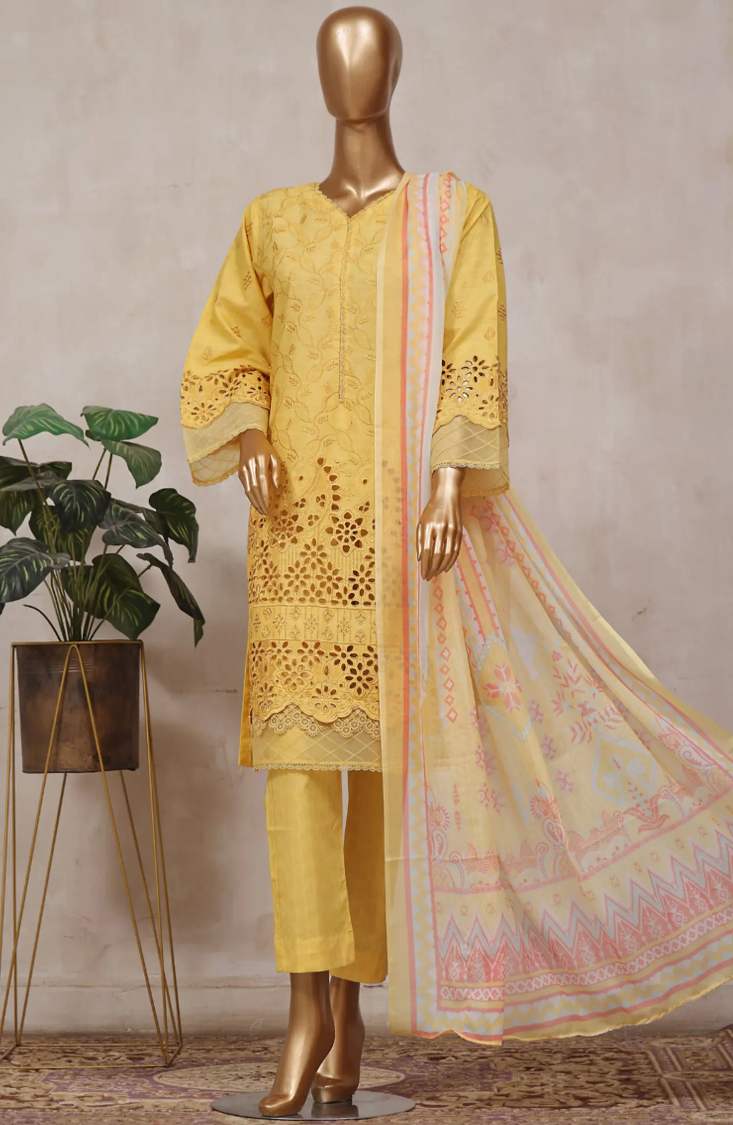 Bin Saeed Festive Embroidered Lawn Collection - BSFELC 07