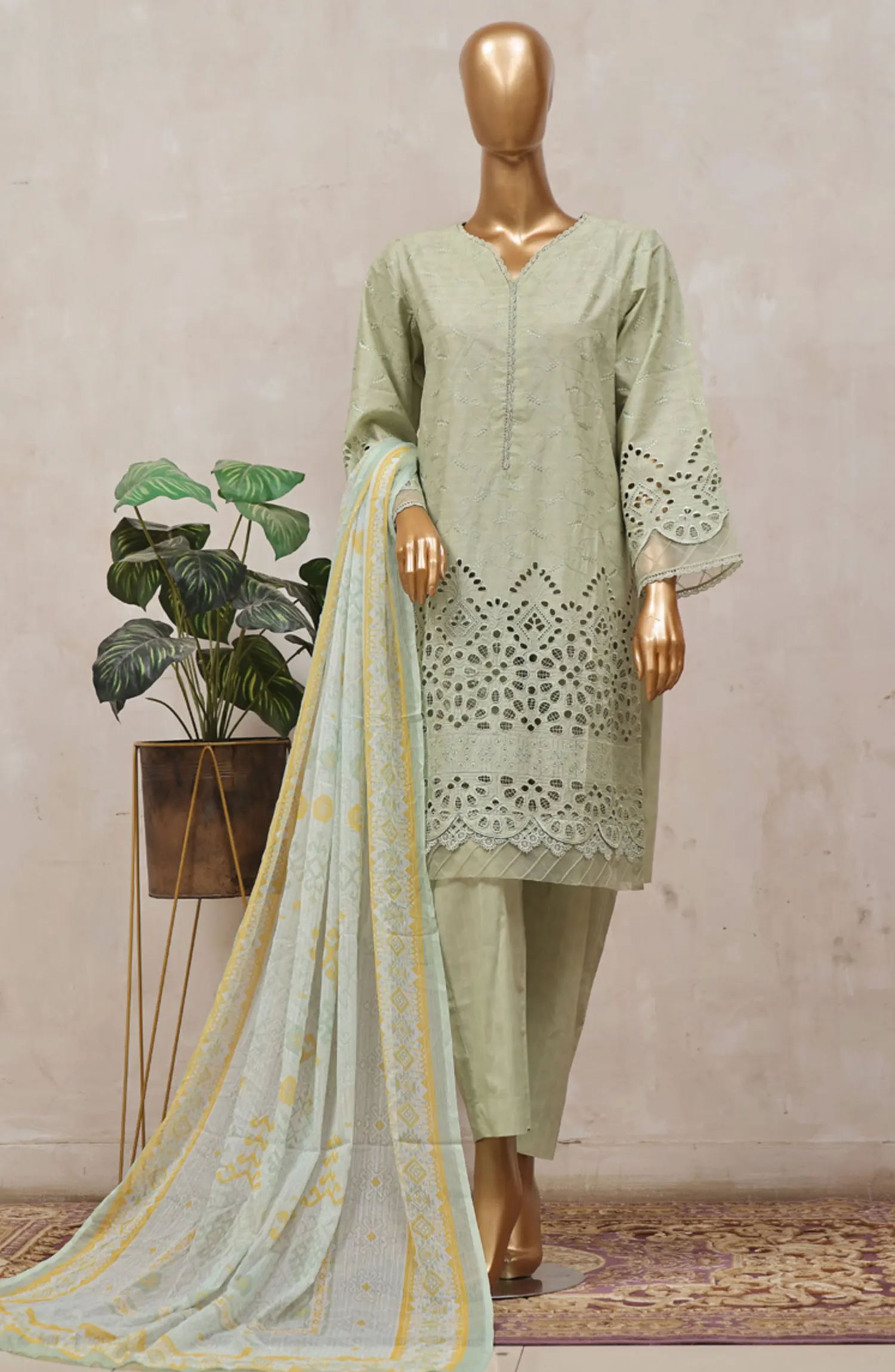 Bin Saeed Festive Embroidered Lawn Collection - BSFELC 09