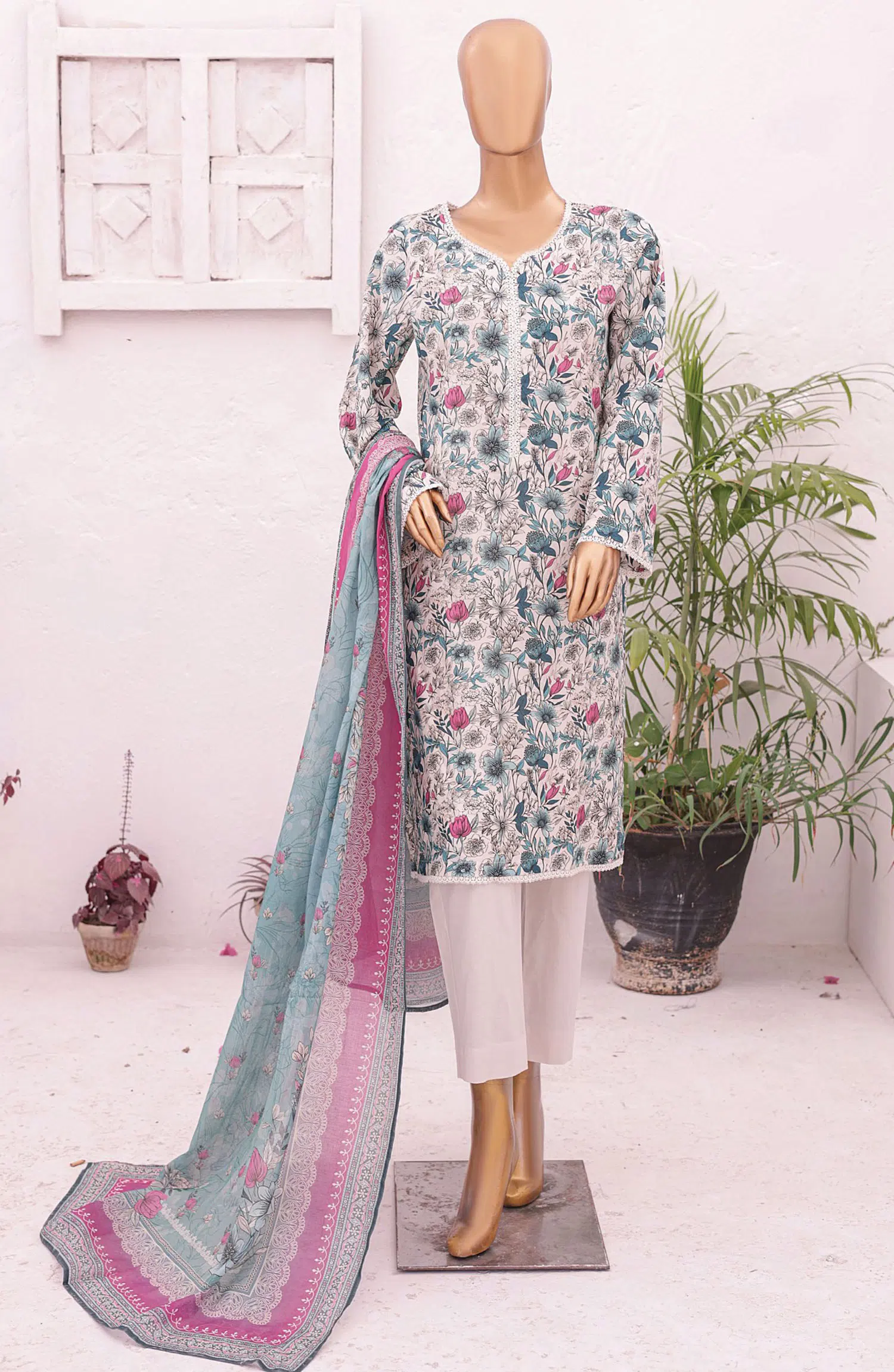 Bin Saeed Printed Lawn Collection 2024 - BSP D 17