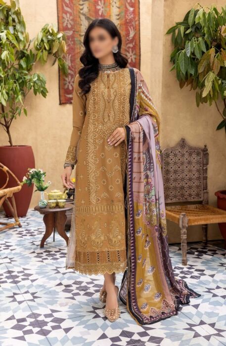 D-03 Ethereal Kastoori Chikankari Embroidered Unstitched Collection 2023