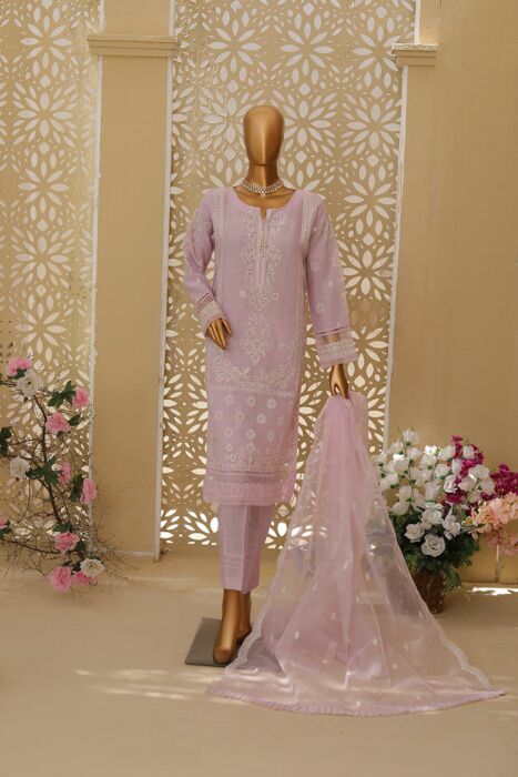 HZ Formals Embroidered Organza Ready To Wear Collection - D 24-LILAC