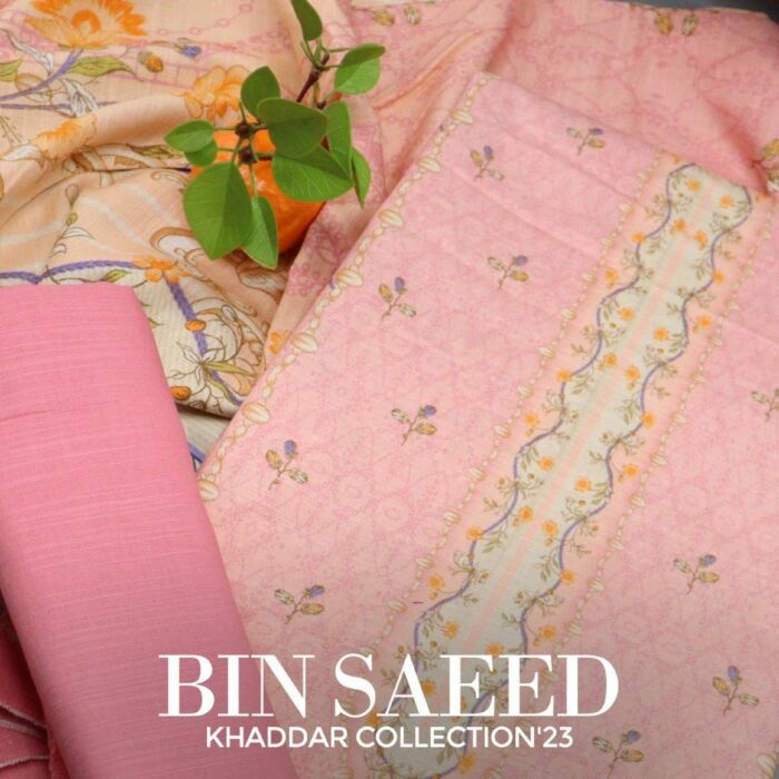 Design 04 Bin Saeed Unstitched Printed Khaddar Collection 2023
