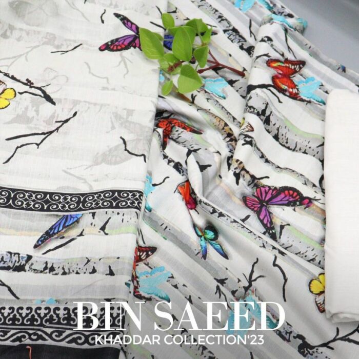 Design 05 Bin Saeed Unstitched Printed Khaddar Collection 2023