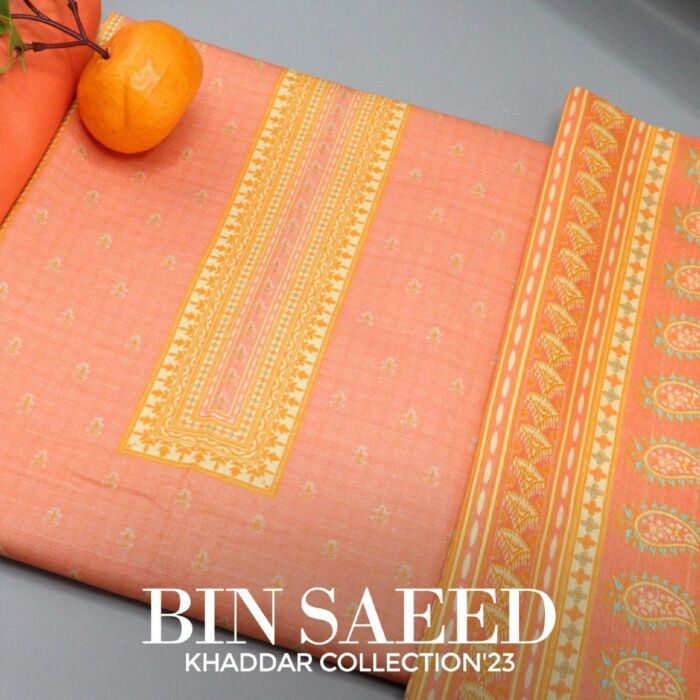 Design 06 Bin Saeed Unstitched Printed Khaddar Collection 2023