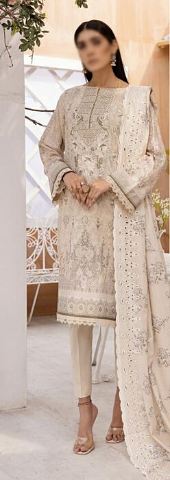JH 132 Tamana Embroidered Digital Printed Lawn Collection By Johra