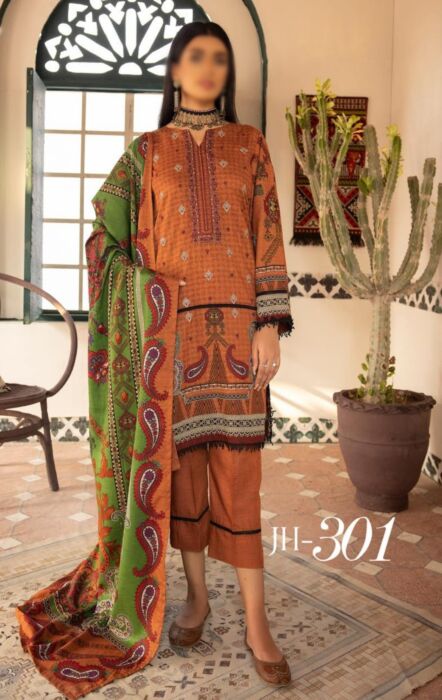 Johra Kashish Embroidered Linen Collection JH 301