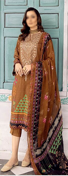 JH 409 Johra Icon Embroidered Digital Printed Lawn Collection