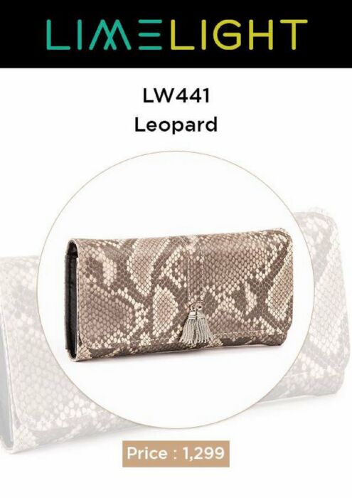 LW 441 Leapord Lime Light Exclusive Wallet Collection