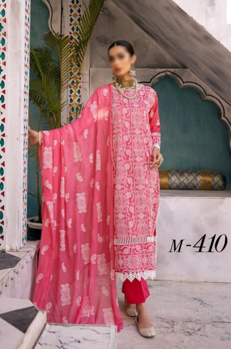 M 410 Mehak Embroidered Lawn Collection 2023