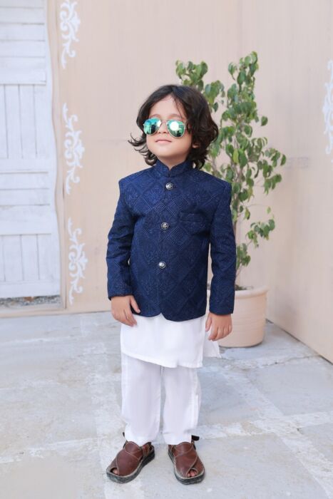 Exclusive Kids Prince Coat Collection - P-08 Royal blue Prince coat