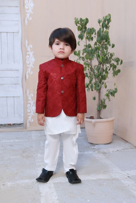 Exclusive Kids Prince Coat Collection - P-09 Red Prince coat