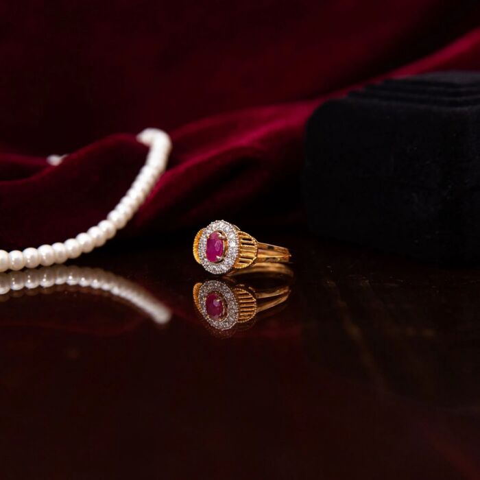 RUBY OVAL RING YKL Jewellers Ring Collection