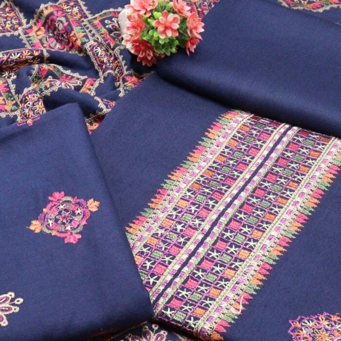 Shahana Unstitched Exclusive Embroidered Karandi Shawl Collection 23 - SUEEK 03