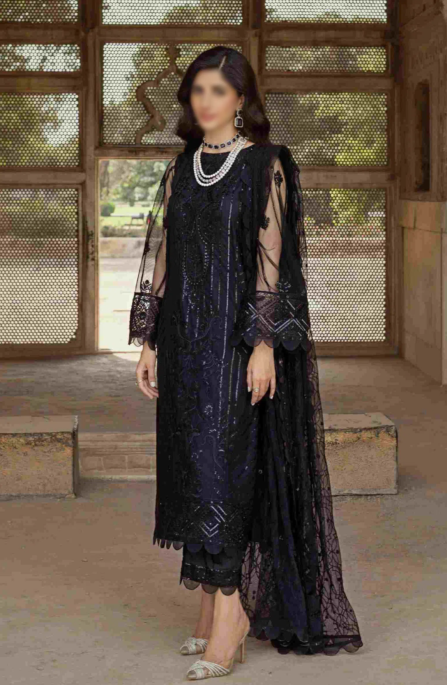 Tahra Unstitch Formal collection by Zainab Chottani - D-02 MARJAN