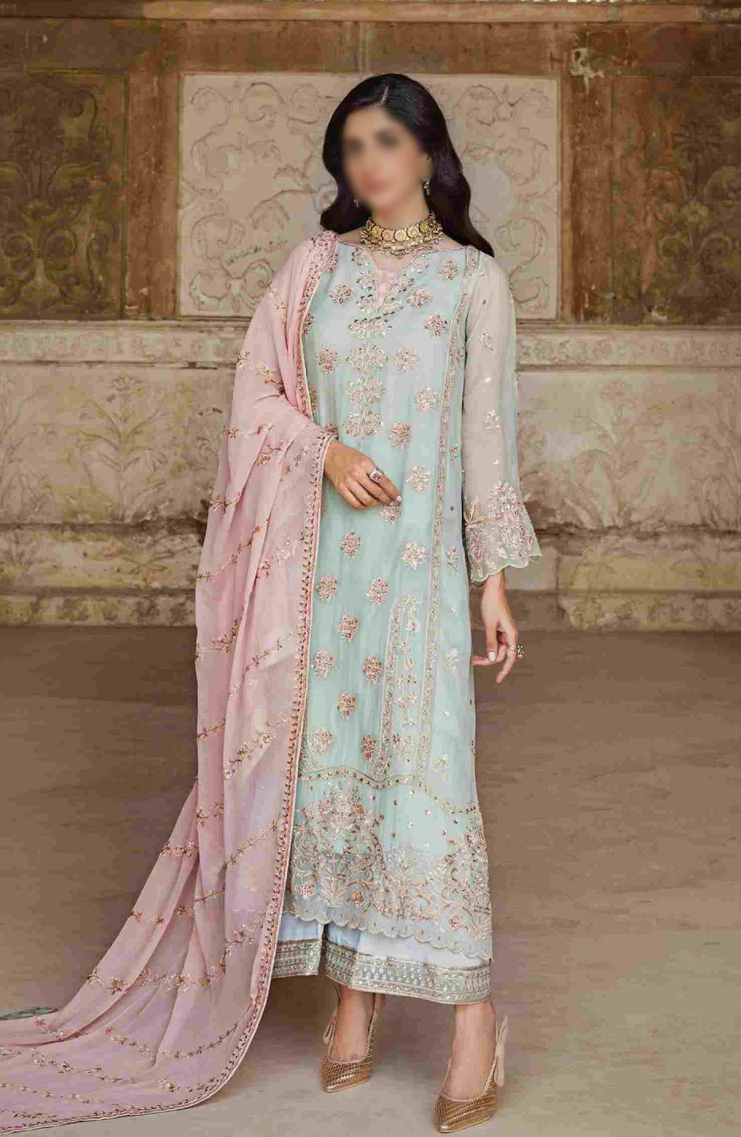 Tahra Unstitch Formal collection by Zainab Chottani - D-05 DILBAR