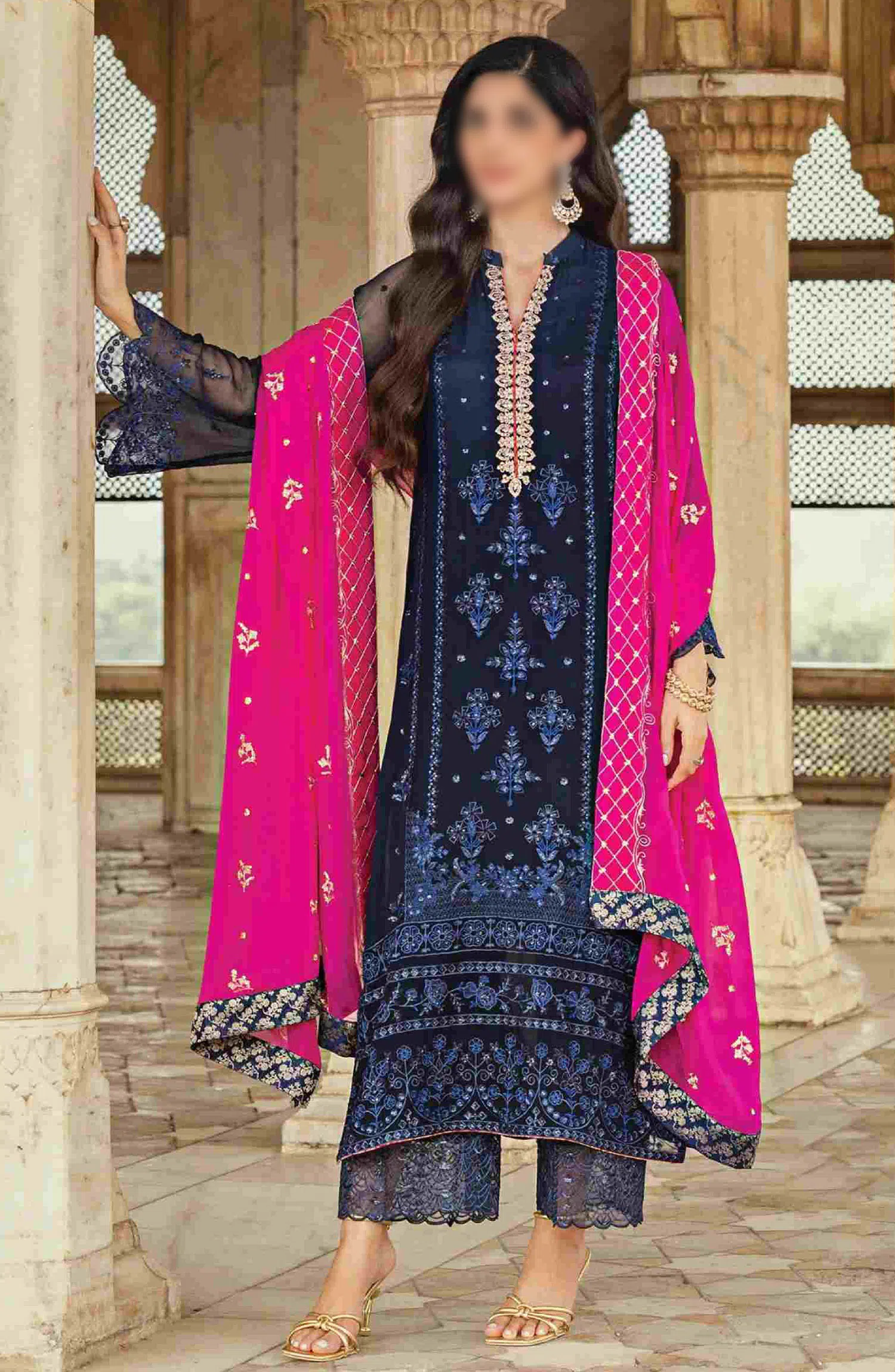 Tahra Unstitch Formal collection by Zainab Chottani - D-09 SULTANA
