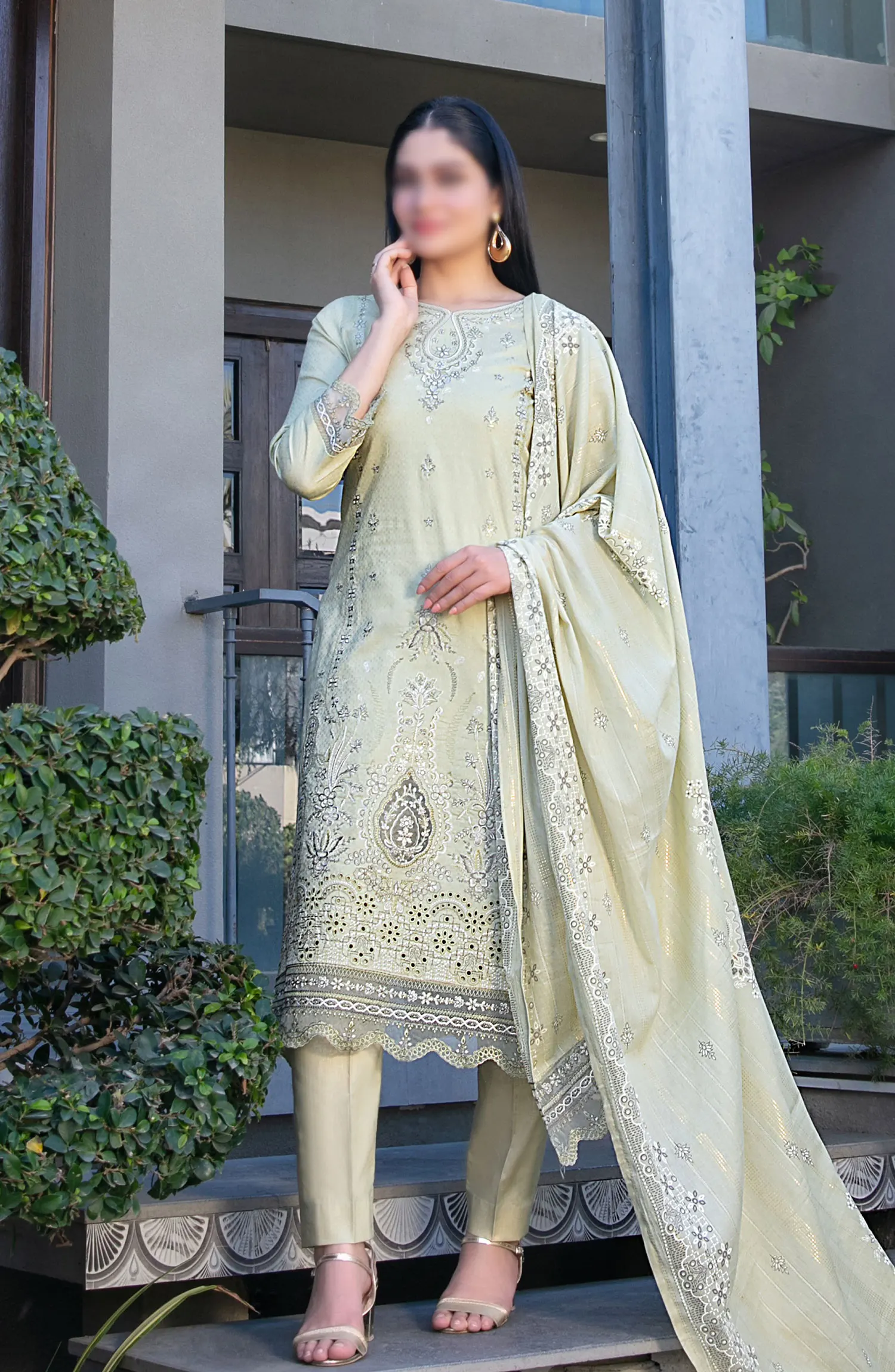 Marzhan - Fancy Jacquard Lawn Collection By Tawakkal Fabrics - D 2071