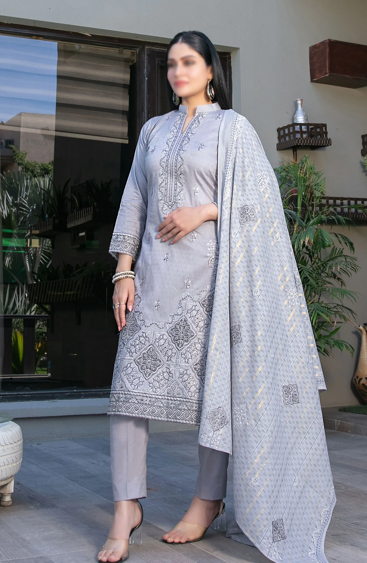 Marzhan - Fancy Jacquard Lawn Collection By Tawakkal Fabrics - D 2072