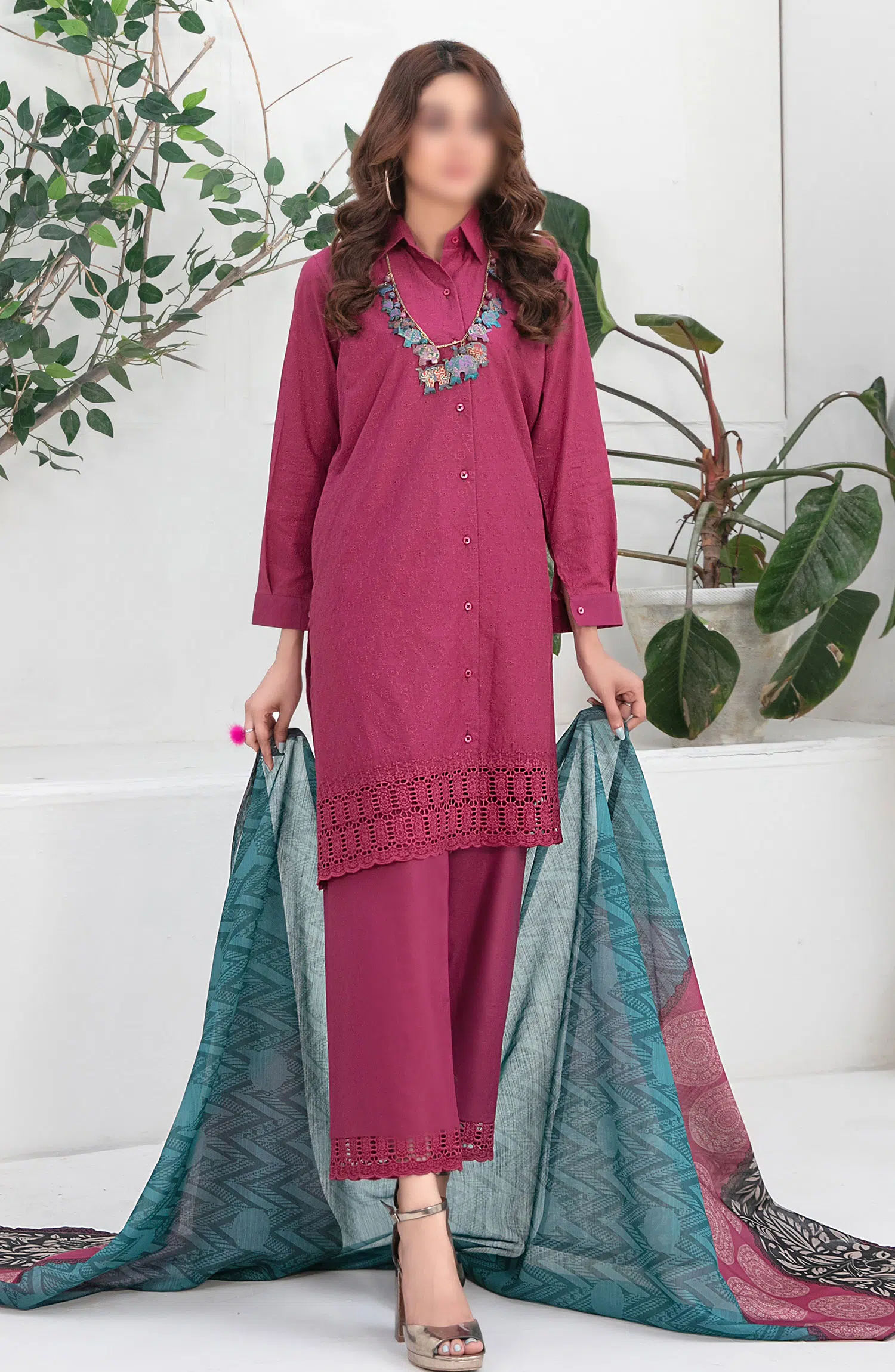 Pegah Schiffli Embroidered Cotton Collection - D 2152